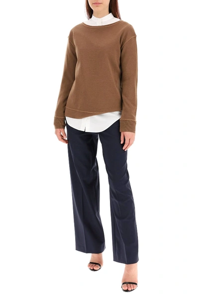 Shop Max Mara Uniparo Wool Sweater In Brown