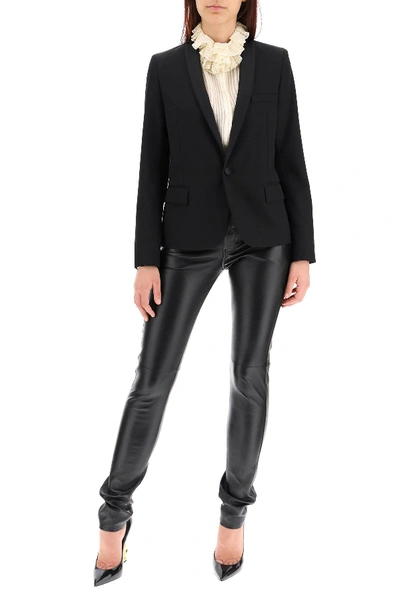 Shop Saint Laurent Tuxedo Jacket In Black