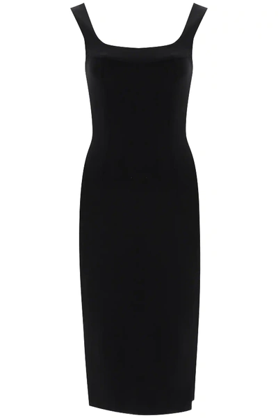 Shop Dolce & Gabbana Jersey Pencil Dress In Black