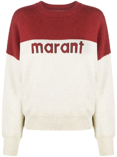 Shop Isabel Marant Étoile Kaoti Logo Sweatshirt In Neutrals