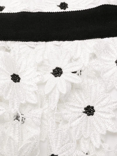 Shop Self-portrait Daisy Lace Midi Dress In White