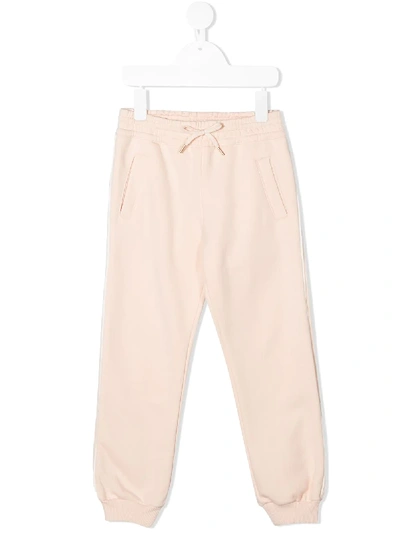 Shop Chloé Plain Track Pants In Pink