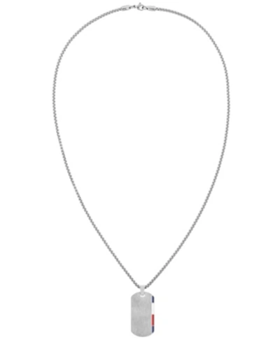 Shop Tommy Hilfiger Men's Stainless Steel Necklace In Silver