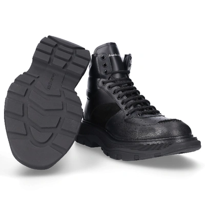Shop Alexander Mcqueen Lace-up Boots Whrh6 In Black