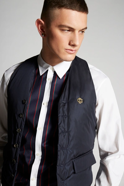 Shop Dsquared2 Men Vest In Dark Blue