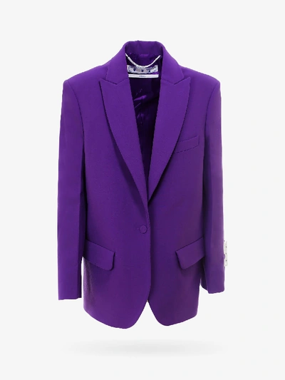 Shop Off-white Jacket In Purple