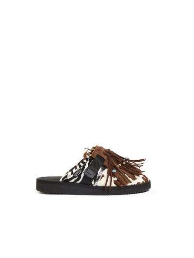 Shop Alanui Animal Patchwork Suicoke Loafer In Multicolor