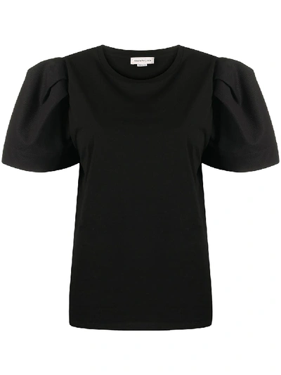 Shop Alexander Mcqueen Puff Sleeve T-shirt In Black