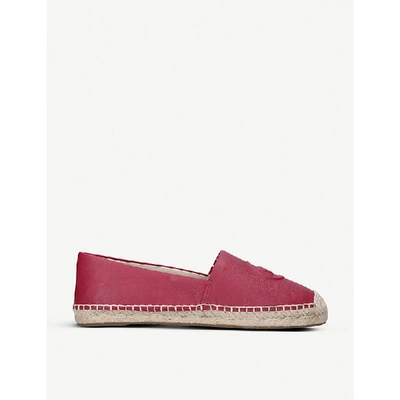 Shop Michael Michael Kors Dylyn Leather Espadrilles In Red/other