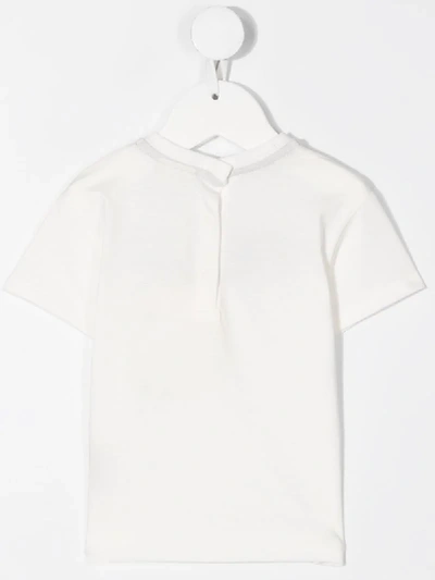 Shop Fendi Tonal Logo T-shirt In White