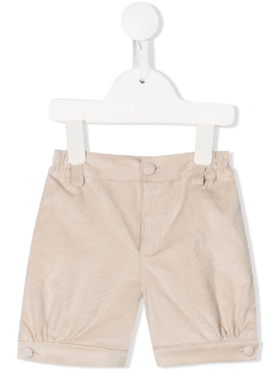 Shop Fendi Corduroy Shorts In Neutrals