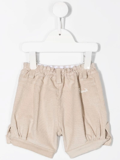 Shop Fendi Corduroy Shorts In Neutrals