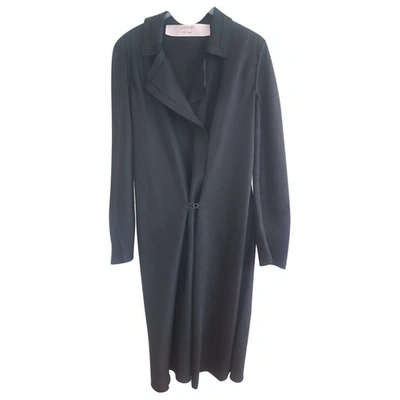 Pre-owned Lanvin Linen Coat In Black