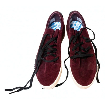Pre-owned Adidas Originals By Alexander Wang Burgundy Suede Trainers