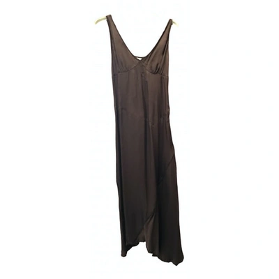 Pre-owned Calvin Klein Brown Cotton Dress