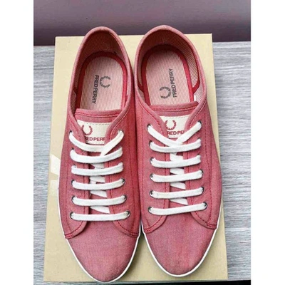 Pre-owned Fred Perry Red Cloth Trainers