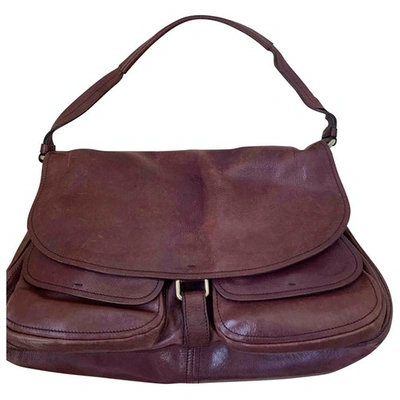 Pre-owned Jil Sander Leather Handbag In Purple