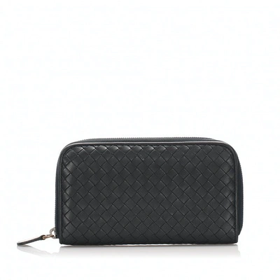 Pre-owned Bottega Veneta Black Leather Wallet
