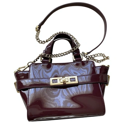 Pre-owned Pollini Burgundy Patent Leather Handbag