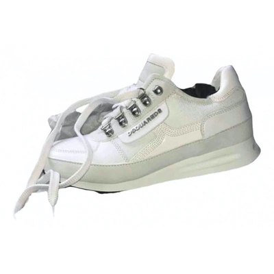 Pre-owned Dsquared2 White Patent Leather Trainers