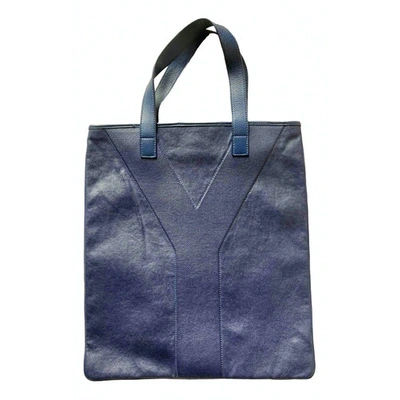 Pre-owned Saint Laurent Blue Cotton Bag