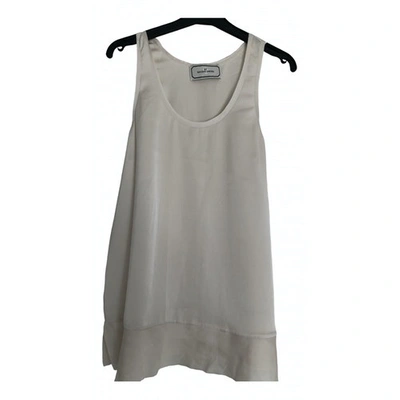 Pre-owned By Malene Birger Ecru Silk  Top