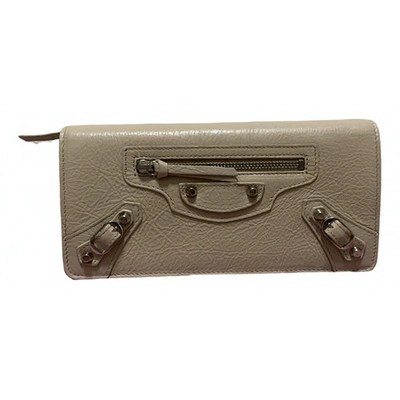 Pre-owned Balenciaga Beige Leather Wallet