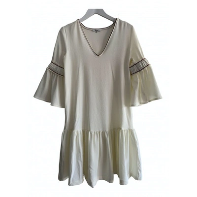 Pre-owned Ganni Ecru Dress