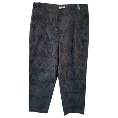 Pre-owned Prada Grey Cotton Trousers