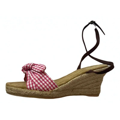 Pre-owned Jcrew Red Cloth Espadrilles
