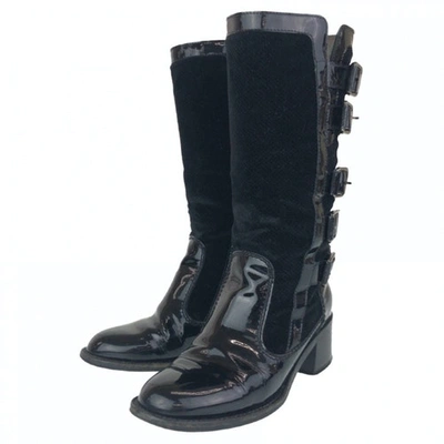 Pre-owned Chanel Patent Leather Boots