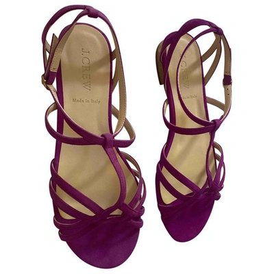 Pre-owned Jcrew Purple Leather Sandals