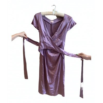 Pre-owned Stephan Schneider Silk Mid-length Dress In Purple