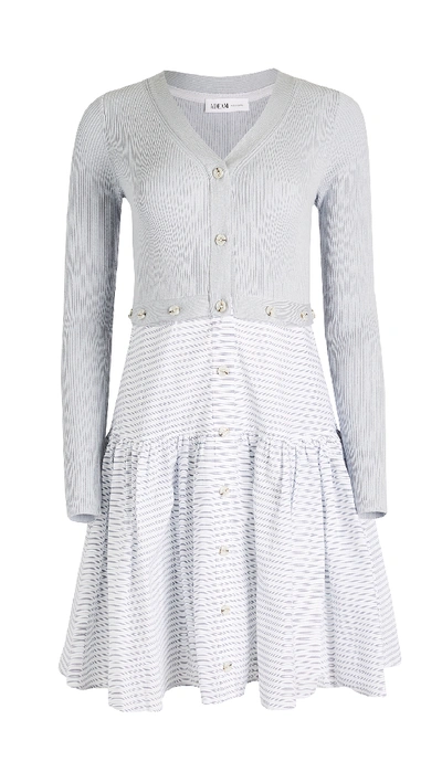 Shop Adeam Convertible Knit Dress In Frost Grey