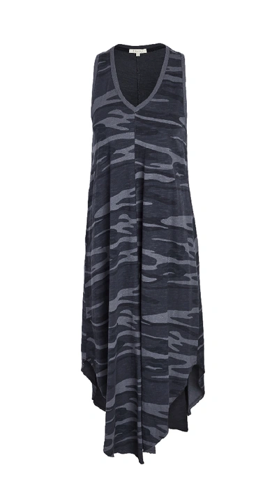 Shop Z Supply Camo Reverie Dress In Camo Dark Blue