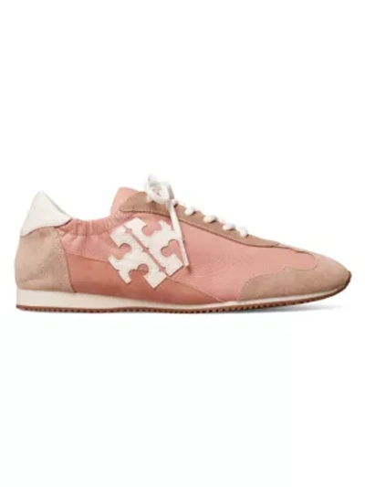 Shop Tory Burch Tory Leather Sneakers In Pink Moon