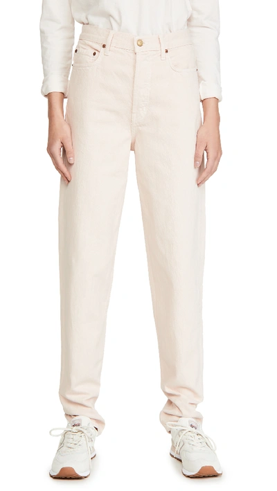 Shop B Sides Claude High Taper Jeans In Pale Pink