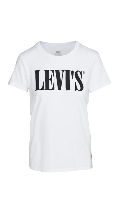 Van God Makkelijk te gebeuren verkiezing Levi's The Perfect Graphic T-shirt In White | ModeSens