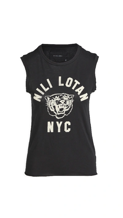 Shop Nili Lotan Nyc Muscle Tee In Washed Black