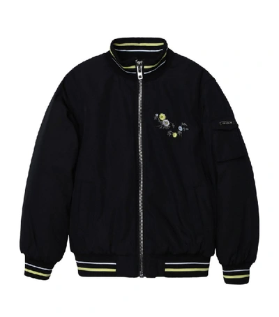 Shop Givenchy Kids Embroidered Floral Logo Bomber Jacket (4-14 Years)
