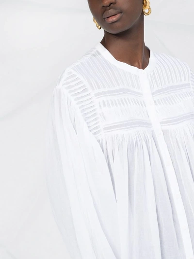 Shop Isabel Marant Étoile Plana Oversized Shirt Dress In White