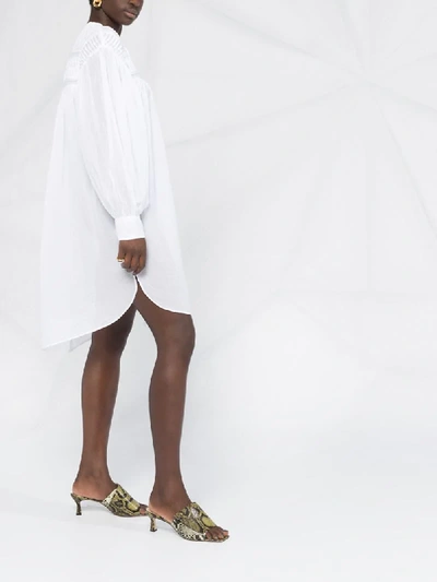 Shop Isabel Marant Étoile Plana Oversized Shirt Dress In White