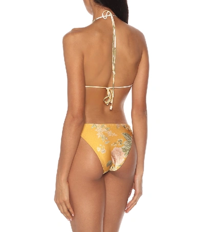 Shop Zimmermann Amelie Crocheted Bikini In Yellow