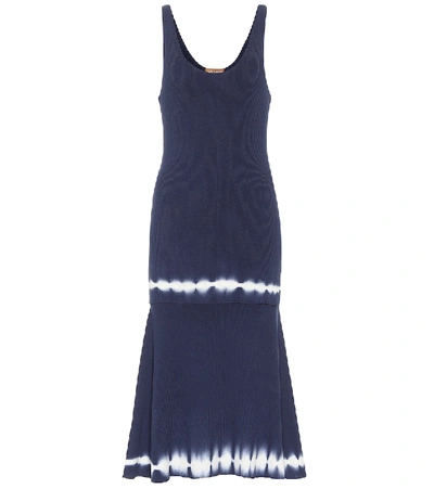 Shop Altuzarra Shinobu Cotton Midi Dress In Blue