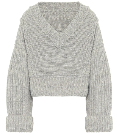 Shop Jacquemus La Maille Cavou Wool-blend Sweater In Beige