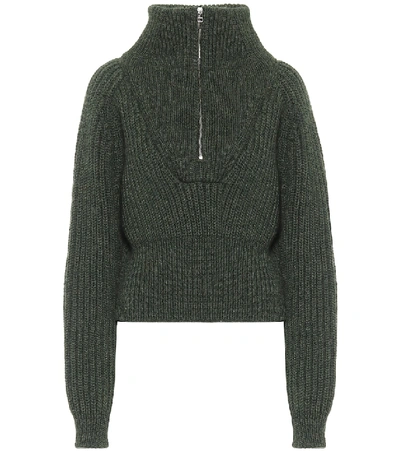 Shop Jacquemus La Maille Olive Wool-blend Sweater In Green