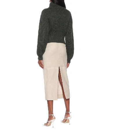 Shop Jacquemus La Maille Olive Wool-blend Sweater In Green