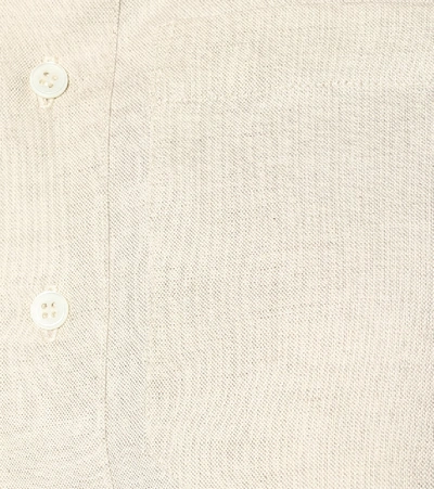 Shop Jacquemus La Chemise Arles Cotton And Linen Shirt In Beige