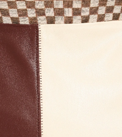 Shop Nanushka Artem Faux Leather Midi Skirt In Brown