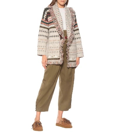 Shop Alanui Lost In A Forest Cashmere-blend Cardigan In Multicoloured
